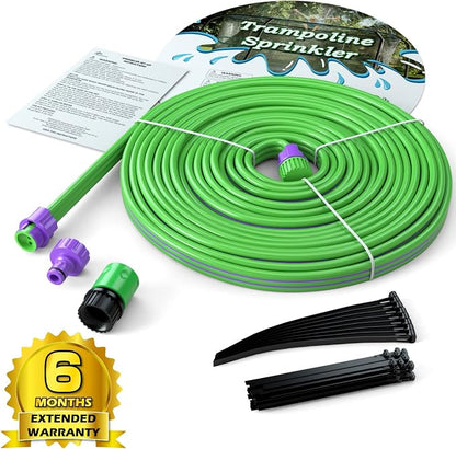 Jasonwell Trampoline Sprinkler Kids Outdside: Trampoline Accessories Waterpark Tropical Party Summer Outdoor Fun Water Games Toys Sprinklers Backyard Water Park Activity Toy for Kids Boys Girls (39FT)
