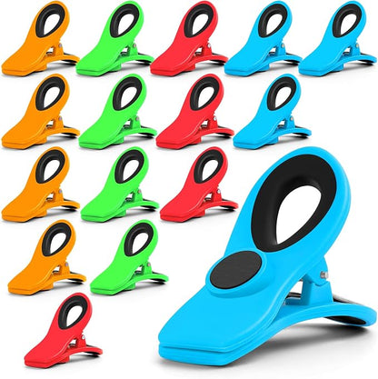 JETMORE 16 Pack Chip Clips Bag Clips, Multicolor Magnetic Chip Clip