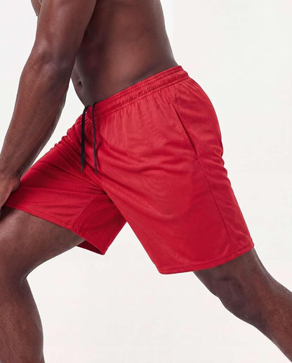5 Pack Men's Mesh Shorts Athletic Basketball Sports Gym Workout Pockets | Cooling Moisture-Wicking, 9", Long, Quick-Dry, Breathable, Elastic Drawstring Waistband. Running, Exercise, Soccer, Training.