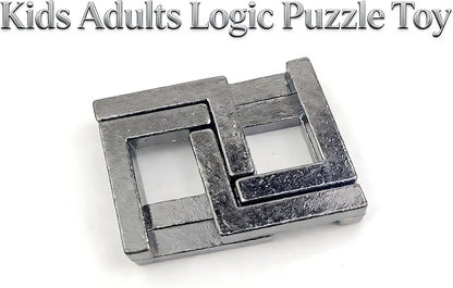 MAGIKON Traditional Brain Teaser, Classical Puzzle Magic Toy (Square Lock)