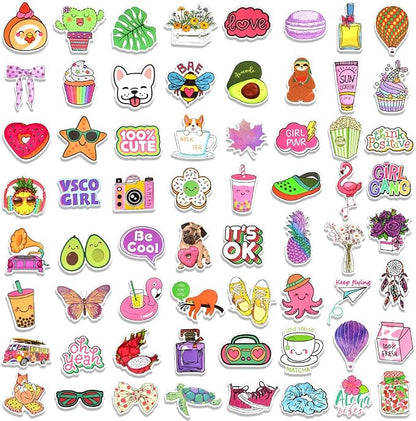 QTL 250pcs Cute Vinyl Stickers for Girls Stickers for Kids Teens Girls Easter Basket Stuffers Gifts Water Bottle Stickers for Hydroflask Waterproof