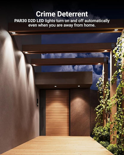 Sunco 2 Pack PAR30 LED Dusk to Dawn Light Bulbs, 850 Lumens, 11W, 2700K Soft White, Non-Dimmable, E26, Wet Rated Outdoor Flood Light Bulb with Photocell Sensor, for Porch, Patio, Backyard, UL