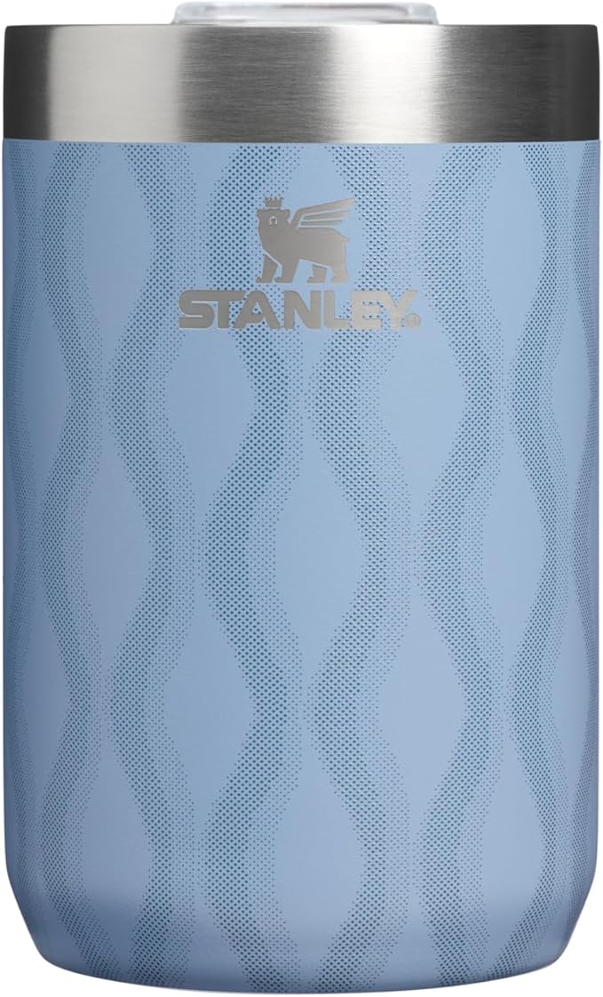 STANLEY Everyday Camp Cup 12 oz | Drink Through Lid | Cup for Coffee, Tea and Drinks | Insulated Stainless Steel | BPA-Free | Slate Blue Drift