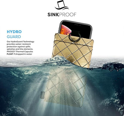 PHOOZY Apollo II Thermal Phone Case with NASA-Derived Technology - Extends Battery Life 4X in Hot or Cold Weather - Military Grade 8-Foot Drop Protection Insulated Pouch - Medium Gold
