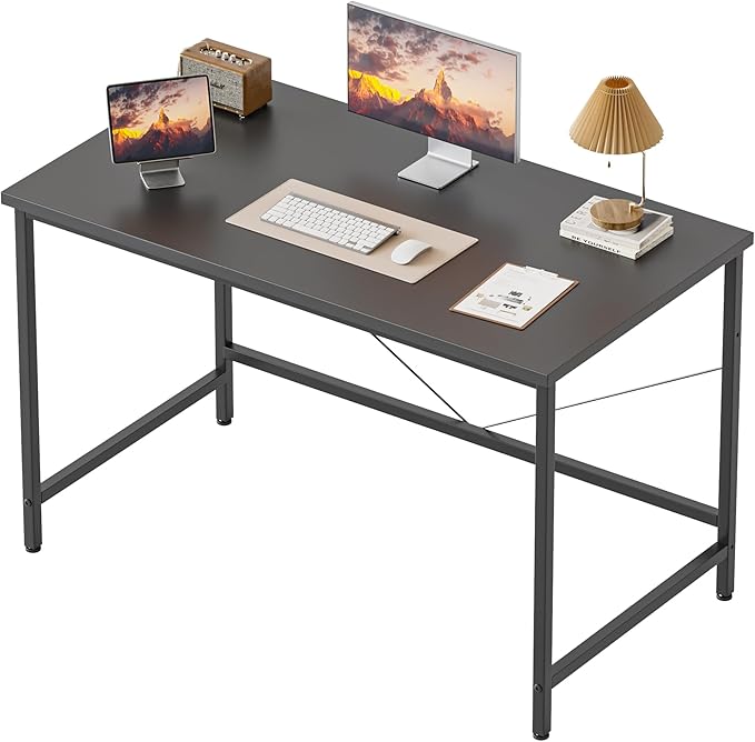 Mericonia 32x20 Inch Computer Desk, 0.6" Thick Small Office Table | Modern Simple Style, Small Study & Writing Table for Home Bedroom Work, Black