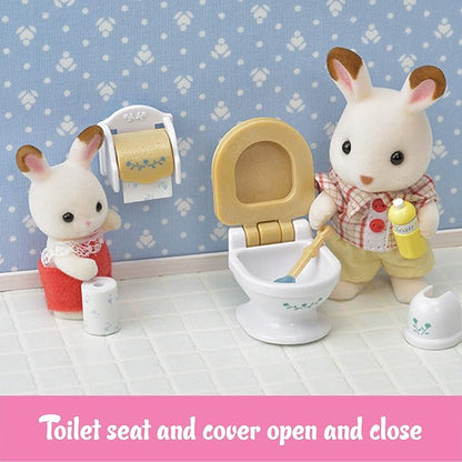 Calico Critters - Country Bathroom Set - Dollhouse Furniture Sets – Kids Pretend Play Toy, Miniature Dollhouse Furniture & Accessories, Ages 3+