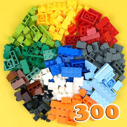 300 Pieces Building Blocks Set, Creative Classic Bulk Bricks, Compatible with All Major Brands