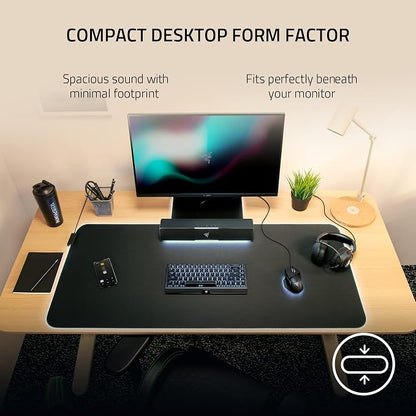 Razer Leviathan V2 X PC Soundbar with Full-Range Drivers-Compact Design-Chroma RGB-USB Type C Power and Audio Delivery-Bluetooth 5.0-for PC,Laptop,Smartphones,Tablets&Nintendo Switch,(Pack of 4)