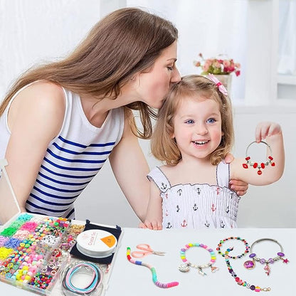 leitait Girls Toys Bracelet Making Kit - 3000pcs Charm Jewelry Making Kit Supplies,Easter Basket Stuffers,Unicorn/Mermaid Crafts Birthday Gifts for Girls Ages 5 6 7 8 9 10 11 12 Years Old