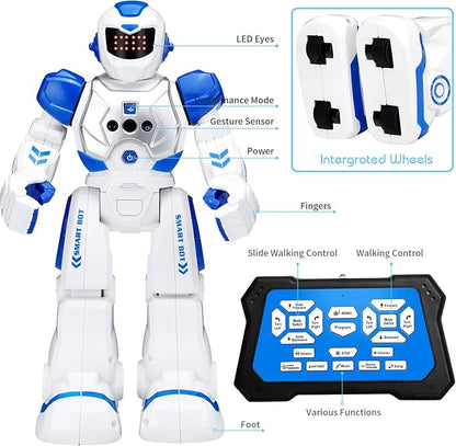 KingsDragon Robots Toy for Kids, RC Robot Gesture Sensing Toy | Interactive Walking Singing Dancing Robot Birthday Presents for Boys Girls Age 6 7 8 9 10 11 12 Years Old