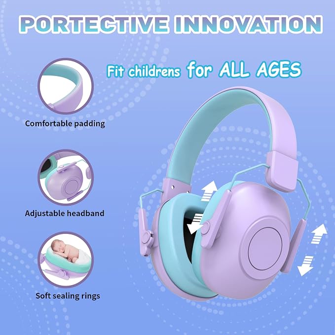 Qozybuds Noise Cancelling Headphones for Kids, SNR 29dB Safety Noise Reduction Ear Muffs for Event/Concert