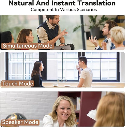 Instant Voice Translator Ear Buds, 3-in-1 Traductor de Voz with Real-Time Translation for 138 Languages, Bluetooth Translation Earbuds, 8 Offline Language Packs,Ideal Accessories for Travel, Business
