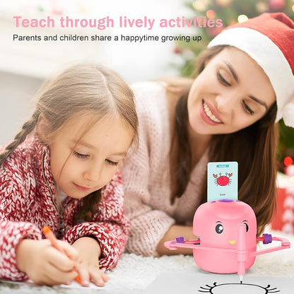 Smart Drawing Robot for Kids,Montessori Educational Painting Toy for 5+ with Voice Interaction&16 Color Pens,Magic Drawing Robot with 150 Learning Word Cards ,Ideal Gift for 5+ Year Old Boys Girls