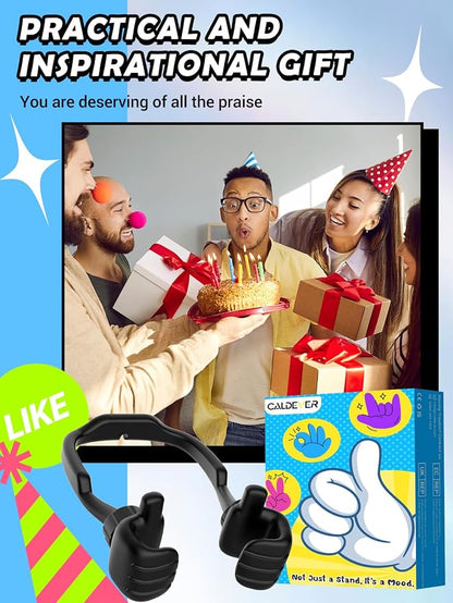 Gifts for Teens Boys Girls Adults Fathers Day: Thumbs Up Lazy Phone Stand Cell Phone Holder for Desk Kids Teenage Tween Men Women Stocking Stuffers Funny Cool Gadget Birthday Ideas Husband Dad Gifts