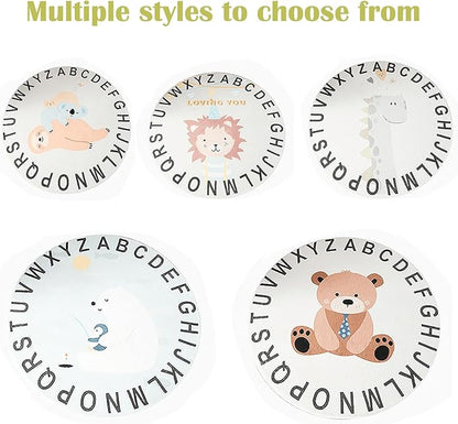 ABC Round Rug for Kids Warm and Soft Alphabet Nursery Animal Area Rugs Fun Rugs for Play Rooms Non-Slip Mats Crawling Mats Decorative Rugs for Bedrooms Living Rooms (Hedgehogs, 78in)