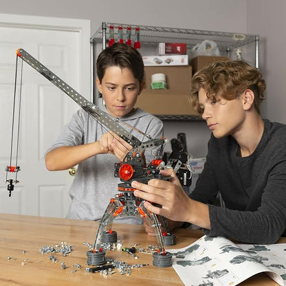 MECCANO Erector Super Construction 25-in-1 Motorized Building Set, Steam Education Toy, 638 Parts, for Ages 10+
