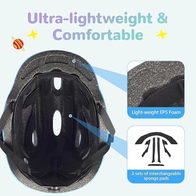 Kids/Youth Bike Helmet for Boys Girls and Teens, Adjustable and Multi-Sport for Bicycle, Kick Scooter, Skateboard, Roller/Inline Skate