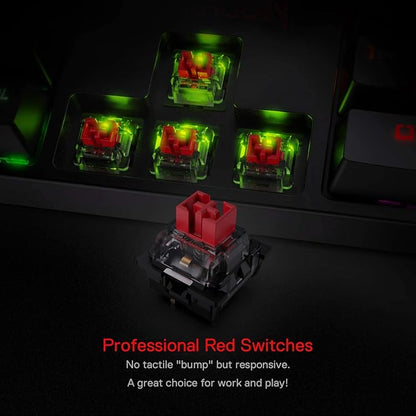 Redragon K582 Wired RGB Mechanical Gaming Keyboard, 104-Key Standard Layout | 16.8M Color Immersive eSports Lighting Vibe, N-Key Rollover for Accurate Combos, 50M-Keystroke Durability, Customize Software