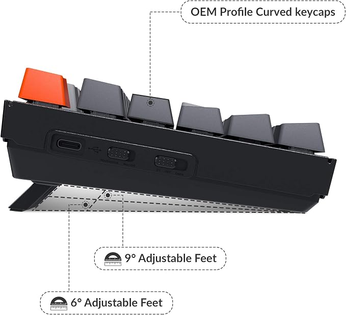 Keychron K8 Tenkeyless Wireless Mechanical Keyboard for Mac, RGB Backlight, Bluetooth, Multitasking, Type-C Wired Gaming Keyboard for Windows with Gateron G Pro Brown Switch