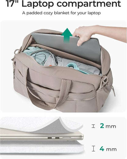 BAGSMART Duffle Bag for Travel, Gym Bag for Women, Weekender Carry on Bag | PVC Wet Pocket, Airline Approved Personal Carry-on Size, Fits Under-seat, One Bag for Gym, Travel, Hospital, Overnight