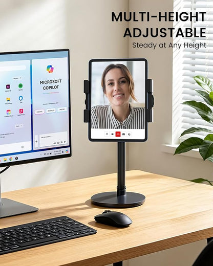 OHLPRO Heavy Duty Portable Monitor Stand for Desk, 22.83" Ultra Tall Tablet Holder with Wide Steel Base, 5.5 LB Capacity, iPad Stand Fits 5-22" Screen, iPad Pro 12.9 13, Office, Kitchen, Drawing