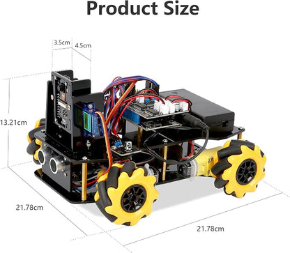 ACEBOTT Robot Kit with 3MP Camera, Robotics for Kids Ages 8–12 12-16 Compatible with Arduino & Scratch, App & Remote Control, STEM Toys Coding Robot Kit, Gift for Kids, Teens and Adults