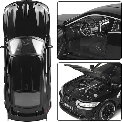 Toy Cars 1:32 Diecast Model Cars, with Light, Sound and Pull-Back Function, Zinc Alloy Car Models for Kids Who Love Automotive Mechanics & Collecting Exotic Sports Cars (Black)