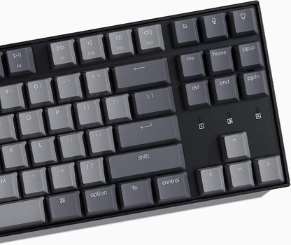 Keychron K8 Tenkeyless Wireless Mechanical Keyboard for Mac, RGB Backlight, Bluetooth, Multitasking, Type-C Wired Gaming Keyboard for Windows with Gateron G Pro Brown Switch