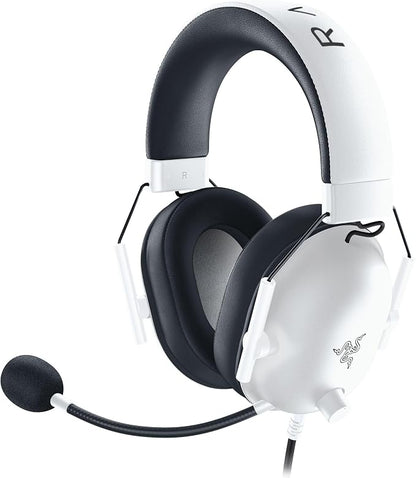 Razer BlackShark V2 X Wired PlayStation Gaming Headset, White | 50mm Drivers, Cardioid Mic, Lightweight, Comfortable Noise Isolating Earcups, For PS5, Xbox Series X, PC, Switch, 3.5 mm Jack