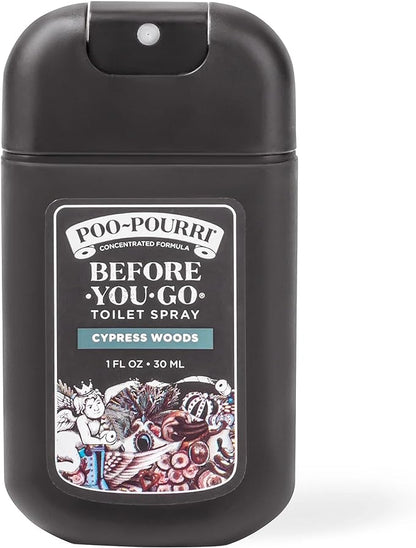 Poo-Pourri Cypress Woods Pocket Sprayer Before-You-Go Toilet Spray - Instantly Trap Bathroom Odor - Plant Based Ingredients & Essential Oils - No synthetic fragrance - Cypress, Pine, Fresh Air Scent