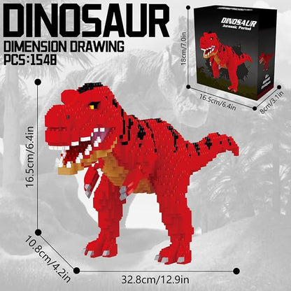 CSNRHG Dinosaur Torvosaurus Building Blocks Model Decor Micro Mini Blocks Toy Birthday for Age 6+ Children Adults Teens 1548 Pieces