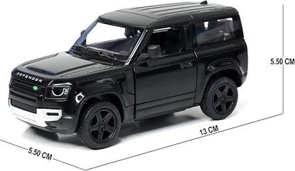 KiNSMART - Land Rover Defender 90 1:36 Scale 5" Die Cast Metal Model Toy SUV (Jet Black)
