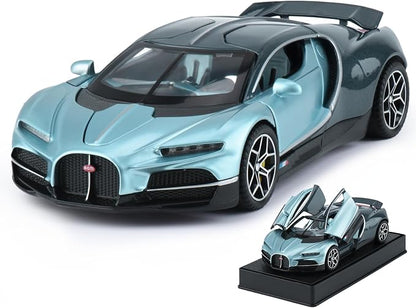 Car Toys for Boys 1 32 Diecast Cars Collectibles Car Model Kit,Metal Toy Car for Boys and Girls,Pull Back Cars with Lights and Sounds,Cars for Kids Ages 3-5（Blue）
