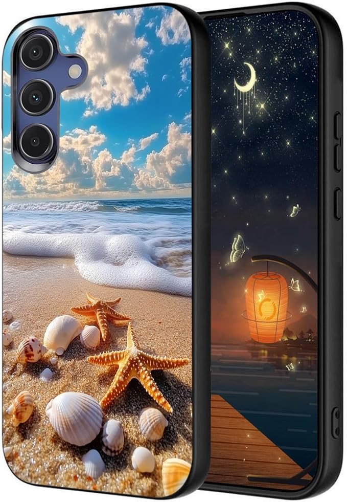 Designed for Galaxy S25 FE Phone Case,Slim Silicone Shockproof Protective Case for Galaxy S25 FE 6.7 inch,Beach Shell