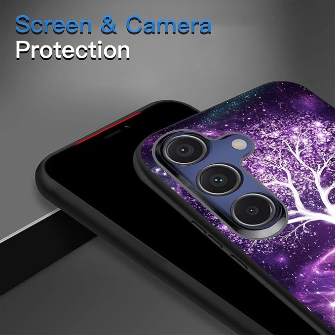 Designed for Galaxy S25 FE Phone Case,Slim Silicone Shockproof Protective Case for Galaxy S25 FE 6.7 inch,Life Tree