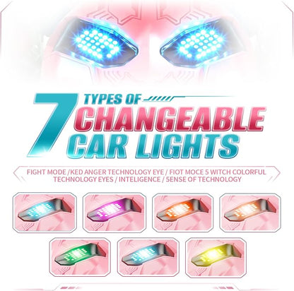 Uucoco Pink Rc Gesture Sensing Stunt Car Toys for Girls 3-12 Years Old, Drift Hand Control Remote Control Cars with Light & Music, 2.4Ghz 4WD 360°Rotation Double Side Cars Birthday Gifts for Kid