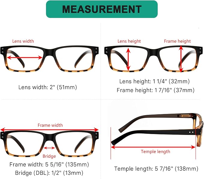 Eyekepper Vintage Reading Glasses for Men - 5 Pack Spring Hinges Classic Readers - Black-Tortoise Frame +1.75