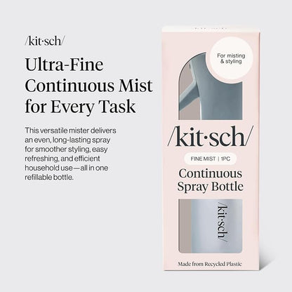 Kitsch Continuous Spray Bottle for Hair – Haze Blue, 150ml | Fine Mister Spray Bottle & Water Spray Bottle – Recycled Hair Spray Bottle – Spray Bottles for Cleaning, Styling, & More