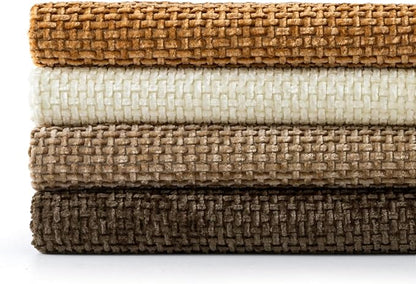MIULEE Pack of 4 Brown Couch Throw Pillow Covers 20x20 Inch Soft Decorative Chenille Pillows Farmhouse Accent Cushions for Boho Fall Home Decor Sofa Bedroom Living Room