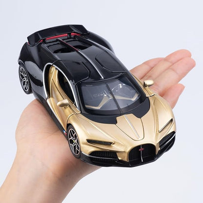 Car Toys for Boys 1 32 Diecast Cars Collectibles Car Model Kit,Metal Toy Car for Boys and Girls,Pull Back Cars with Lights and Sounds,Cars for Kids Ages 3-5（Gold）