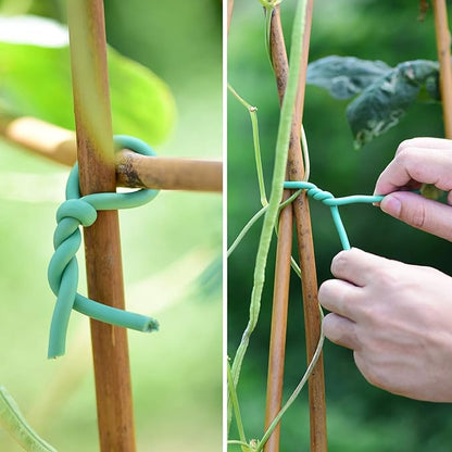 YDSL Soft Plant Tie, Garden Wire Tie for Plants Heavy Duty Reusable Plant Twist Ties for Gardening Home Office (Green, 32.8 feet)