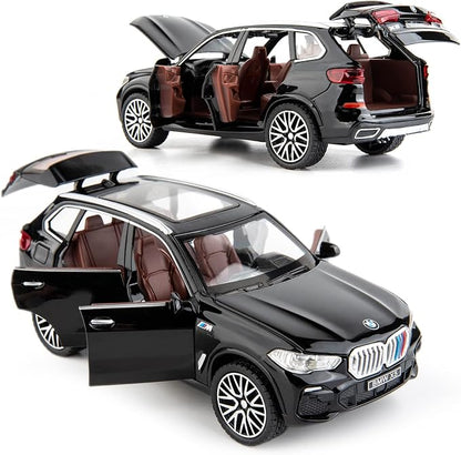 BDTCTK 1:32 Comapatible for X5 SUV Model Car Toy, Zinc Alloy Pull Back Toy car with Sound and Light for Kids Boy Girl Gift(Black)