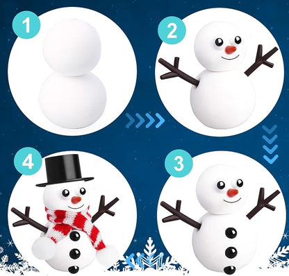 BANBBUR 12 Pack Christmas Stocking Stuffers for Kids,Christmas Crafts for Kids,Modeling Clay DIY Build a Snowman Crafts Kit Bulk Christmas Stocking Stuffers Gifts Activities