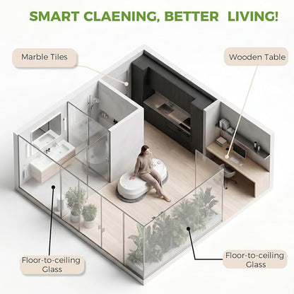 KKI Window Cleaning Robot,Upgraded Window Cleaner Robot, Auto-Dual Spray, Max 3200pa,3 Cleaning Modes & Edge Detection, Remote Control for High-Rise Windows, Glass Door,5Sets Cloths | Automatic,Dual Ultrasonic Spray, Max 3200pa, 3 Cleaning Modes & Edge...
