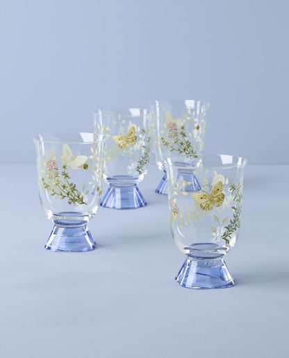 Lenox 897832 Butterfly Meadow Herbs Short Tumblers, Set Of 4