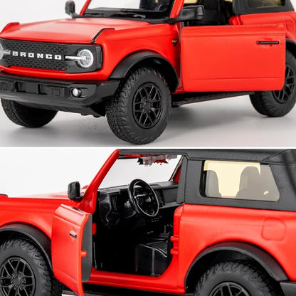 Ford Bronco Badlands 2dr Car Model, 1:36 Diecast Ford Toy Cars, Collectible Car Gift for Kids Boys Girls(Red)