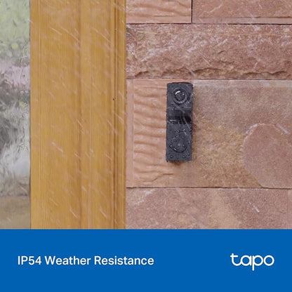 Tapo 2K Wireless Smart Video Doorbell - 160° Ultra-Wide View, Person Detection, 2-Way Talk, Ring Call, Night Vision, Subscription-Free Local Storage or Optional Cloud, D205