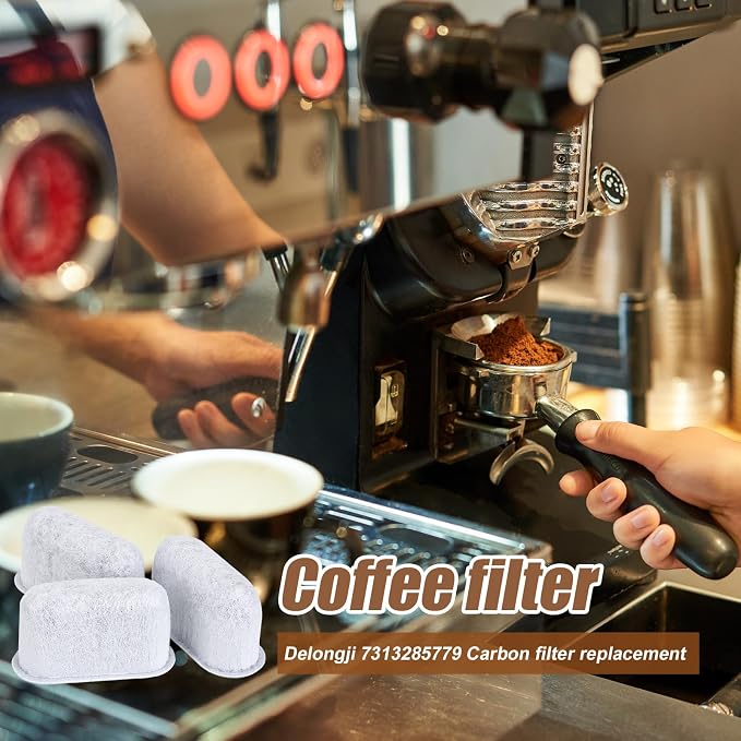 5pcs Coffee Maker Filter Replacement, Water Filter for Delonghi 7313285779 | Activated Carbon Water Filter for Espresso Coffee Machine, Cafe Maker Accessories for Delonghi Compatible with 7313285779