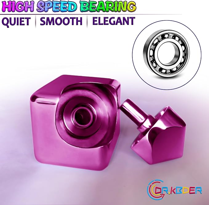 Fidget Spinner Toys Cube Adults, Easter Basket Stuffers for Teens Metal EDC Cool Desk Gadgets Office Toys Small Anxiety Figette Sensory Toy, ADHD Tool Fingears Figet Stress Valentine Gift for Boys