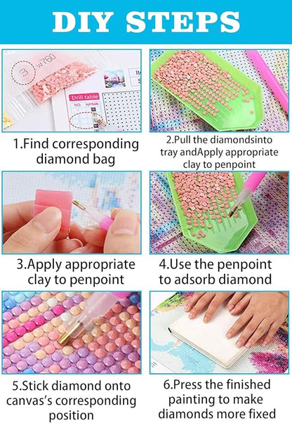 RYMILIE Cat Diamond Art Kits for Adults-Full Moon Diamond Painting Kits for Adults Beginners, 5D DIY Full Drill Round Rhinestone Gem Art Crafts Paintings for Home Wall Decor 12"x16"